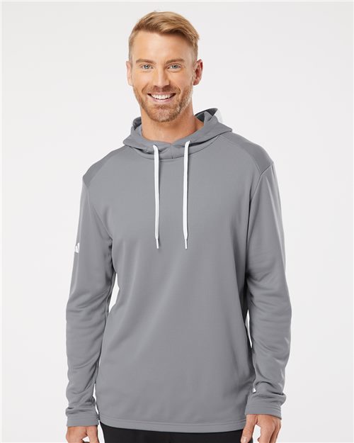 Men's Textured Mixed Media Midweight Hooded Sweatshirt